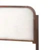 New Classic 00-B1862HW-300 Hawthorne - 5/0 Queen Platform Bed With White Upholstered Headboard - Brown