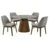 Coaster Fine Furniture 193820-S5 Franklin - 5 Piece Round Dining Table Set - Gray And Dark Oak