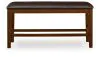 Ashley Furniture D594-09 Ashley Furniture D594-09 Ralene - Double Counter Height Upholstered Bench - Medium Brown