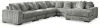 Ashley Furniture 21105S19 Ashley Furniture 21105S19 Lindyn - 6-Piece Sectional With RAF Corner Chaise - Fog