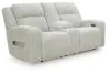 Ashley Furniture PC6420318 Ashley Furniture PC6420318 Forest Lake - Power Reclining Loveseat With Console / Adj Headrest - Alloy