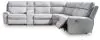 Ashley Furniture PC98802S36 Ashley Furniture PC98802S36 Social Pointe - 6-Piece Power Reclining Sectional With Storage Console - Pearl / Ash