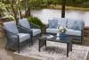 Ashley Furniture PCP391-080 Bridges Beach - Loveseat, Lounge Chairs, Table Set (Set of 4) - Gray