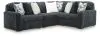 Ashley Furniture 98105S26 Ashley Furniture 98105S26 Midnight-Madness - 4-Piece Sectional - Gunmetal