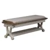 Liberty Furniture 652-BR47 Farmhouse Reimagined - Bed Bench - Antique White / Chestnut Tops