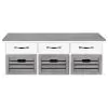CoasterEssence 501196 Alma - 3-Drawer Storage Bench - White And Weathered Gray