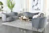 CoasterEssence 506864-S3 Sophia - 3 Piece Upholstered Channel Tufted Sofa Set - Gray