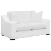 CoasterElevations 509891-S2 Ashlyn - 2 Piece Upholstered Sloped Arm Sofa Set - White