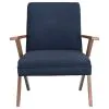CoasterEssence 905415 Cheryl - Upholstered Wood Arm Accent Chair - Dark Blue
