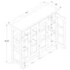 CoasterEssence 950306 Sable - 4 Door Wood Accent Storage Display Cabinet - Off White
