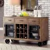 Furniture of America CM3829T-TABLE Gianna - 9Dining Table - Rustic Oak / Brown