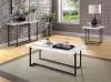 Furniture of America FOA4799C-TABLE Izar - Coffee Table - White / Gun Metal