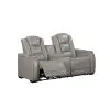 New Classic L3183A-25P2-LGY Breckenridge II - Console Loveseat With Power Headrest & Footrest - Light - Gray