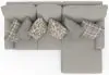 Jackson Furniture Industries 3345/46/76-26 Livingston - 2 Piece Sofa Chaise With Comfort Coil Seating And 6 Accent Pillows Included (RSF Chaise) - Linen