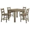 Coaster Fine Furniture 192928-S5 Cardova - 5 Piece Counter Height Dining Table Set - Vineyard Oak