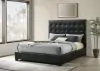 Coaster Fine Furniture 315911BLKKE Medley - Genuine Leather Eastern King Platform Bed - Black