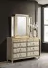 Coaster Fine Furniture 222663M Lorient - 8-Drawer LED Dresser With Mirror - Ivory And Camel