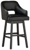 Ashley Furniture D380-930 Ashley Furniture D380-930 Tallenger - Tall UPH Swivel Barstool(Set of 2) - Black / Dark Brown