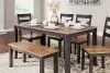 Ashley Furniture D396-325 Gesthaven - Dining Room Table Set (Set of 6) - Natural / Brown