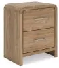 Ashley Furniture PCB1121-92 Gramburg - Two Drawer Night Stand - Warm Natural Brown