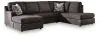 Ashley Furniture PC73404S2 Ashley Furniture PC73404S2 Lentiz - 2-Piece Sectional With RAF Corner Chaise - Onyx
