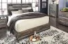 Ashley Furniture B211B54 Drystan - King Panel Bed With 4 Side Drawers - Brown / Beige