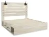 Ashley Furniture B192B27 Ashley Furniture B192B27 Cambeck - King Panel Bed With 4 Storage Drawers - Whitewash