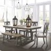Liberty Furniture 62-CD-6TRS Liberty Furniture 62-CD-6TRS Lindsey Farm - 6 Piece Trestle Table Set - Gray & Sandstone