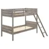 CoasterEveryday 400818 Ryder - Wood Twin Over Twin Bunk Bed - Weathered Taupe