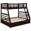 CoasterEssence 460184 Ashton - 2-Drawer Wood Twin Over Full Bunk Bed - Cappuccino