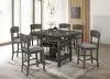 Furniture of America CM3733GY-RPT-TABLE Stacie - Counter Height Round Dining Table - Gray