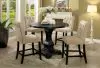 Furniture of America CM3564PC-2PK Izzy - Counter Height Chair (Set of 2) - Beige / Antique Black