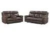 New Classic 22-U1798-2PM New Classic 22-U1798-2PM Quade - P1 2 Piece Power Footrest Sofa & Loveseat - Dark Brown