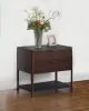 Coaster Fine Furniture 930221 Zimmerlee - 2-Drawer Side Table with Shelf - Rust Brown