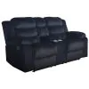 New Classic U1816-25-BLK Willow - Console Loveseat With Dual Recliners - Black