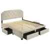 Coaster Fine Furniture 316011KEB1 Marianna - King Headboard, Drawers & Slats, Box 1 of 2 - Cream