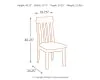 Ashley Furniture D596-01 Haddigan - Dining UPH Side Chair (Set of 2) - Dark Brown