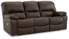 Ashley Furniture U4380887 Leesworth - Power Reclining Sofa - Dark Brown