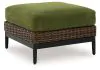 Ashley Furniture P572-814 Horizon Hall - Ottoman With Cushion - Brown / Green
