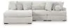 Ashley Furniture PC59106S7 Ashley Furniture PC59106S7 Cuddle Plush - 3-Piece Sectional With Armless Chaise And RAF Corner Chair - Arctic