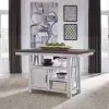 Liberty Furniture 139WH-GT3660 Farmhouse - Gathering Table - Two Tone White / Wood Tone