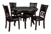 New Classic D1701-50S New Classic D1701-50S Gia - 5 Piece Round Dining Set - Ebony