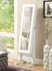 CoasterEssence 901804 Batista - Cheval Mirror With Jewelry Storage - White