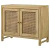 CoasterEssence 953555 Zamora - 2-Door Wood Accent Cabinet With Woven Cane - Natural