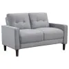 Coaster Fine Furniture 506781-S2 Bowen - 2 Piece Upholstered Track Arm Tufted Sofa Set - Gray
