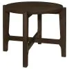 Coaster Fine Furniture 708287 Cota - Round Solid Wood End Table - Dark Brown