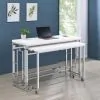 Coaster Fine Furniture 182714 Jackson - 4 Piece Multipurpose Counter Height Table Set - White