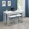 Coaster Fine Furniture 182714 Jackson - 4 Piece Multipurpose Counter Height Table Set - White