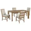 Coaster Fine Furniture 109101-S5 Bruner - 5 Piece Rectangular Dining Set - Natural Brown