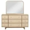 Coaster Fine Furniture 225043M Kailani - 9-Drawer Dresser And Mirror - Beige Oak